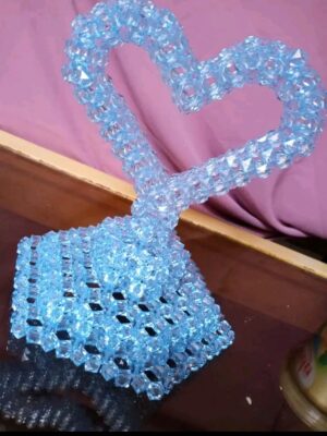 Porte lampe de décoration en perle 